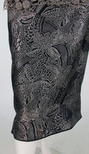 Silver and black metallic brocade & metallic lace dress 1920s