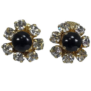 Vintage Christian Dior Germany Jewel Mini Clip Earrings 1965
