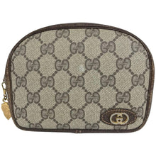 Gucci small leather and monogram vinyl cosmetic bag