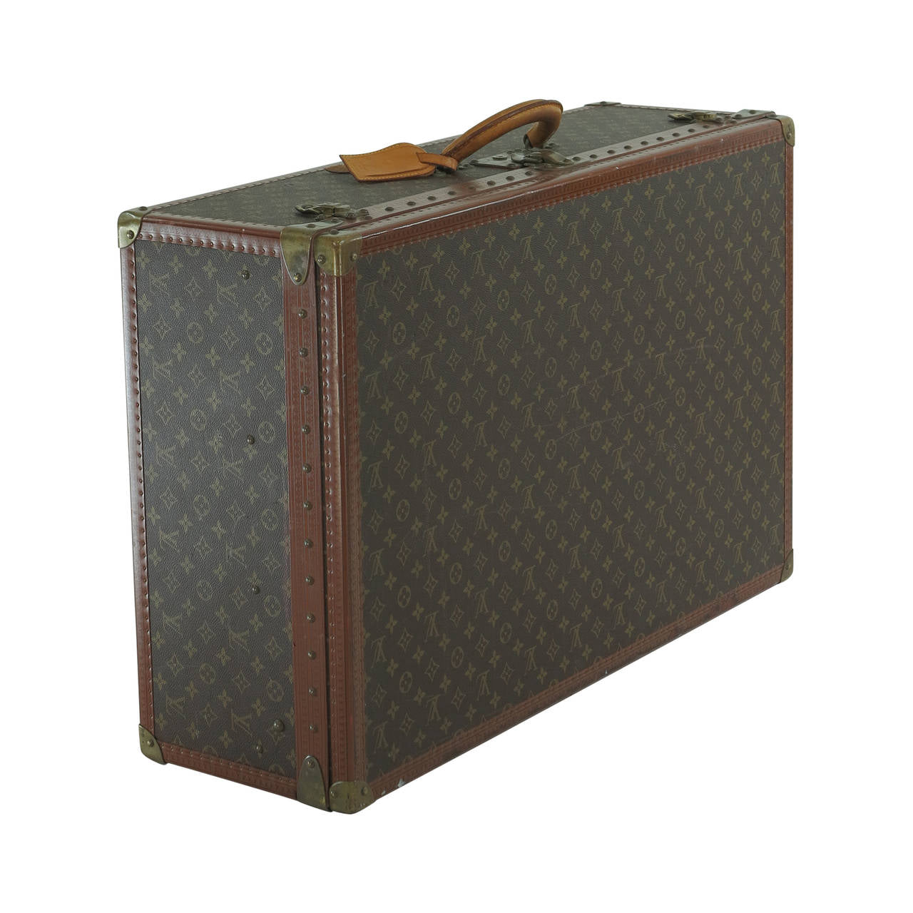 Taschen aus zweiter Hand - Maleta Louis Vuitton Alcaraz 80 en lona Monogram  y fibra vulcanizada marrón