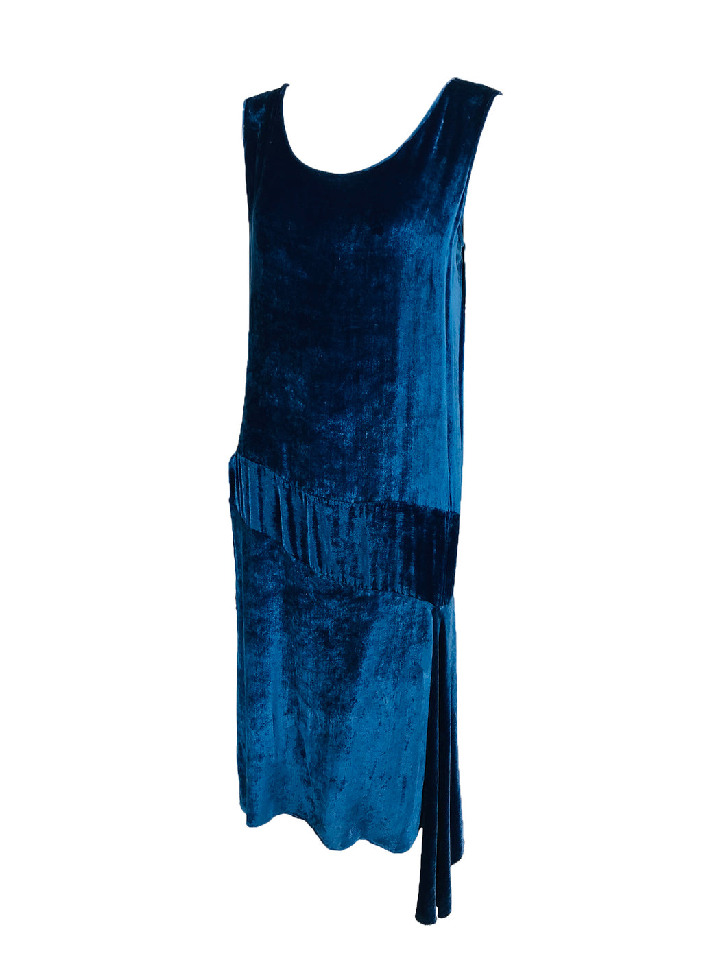 SOLD Vintage 1920s Dark Azure Blue Panne Velvet Flapper Dress – Palm Beach  Vintage