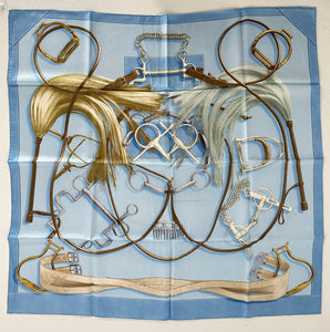 SOLD Hermes by Annie Faivre Jardins d'eden silk pocket square