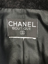 Chanel White & Wine Braid Trim Black Boucle Jacket 42