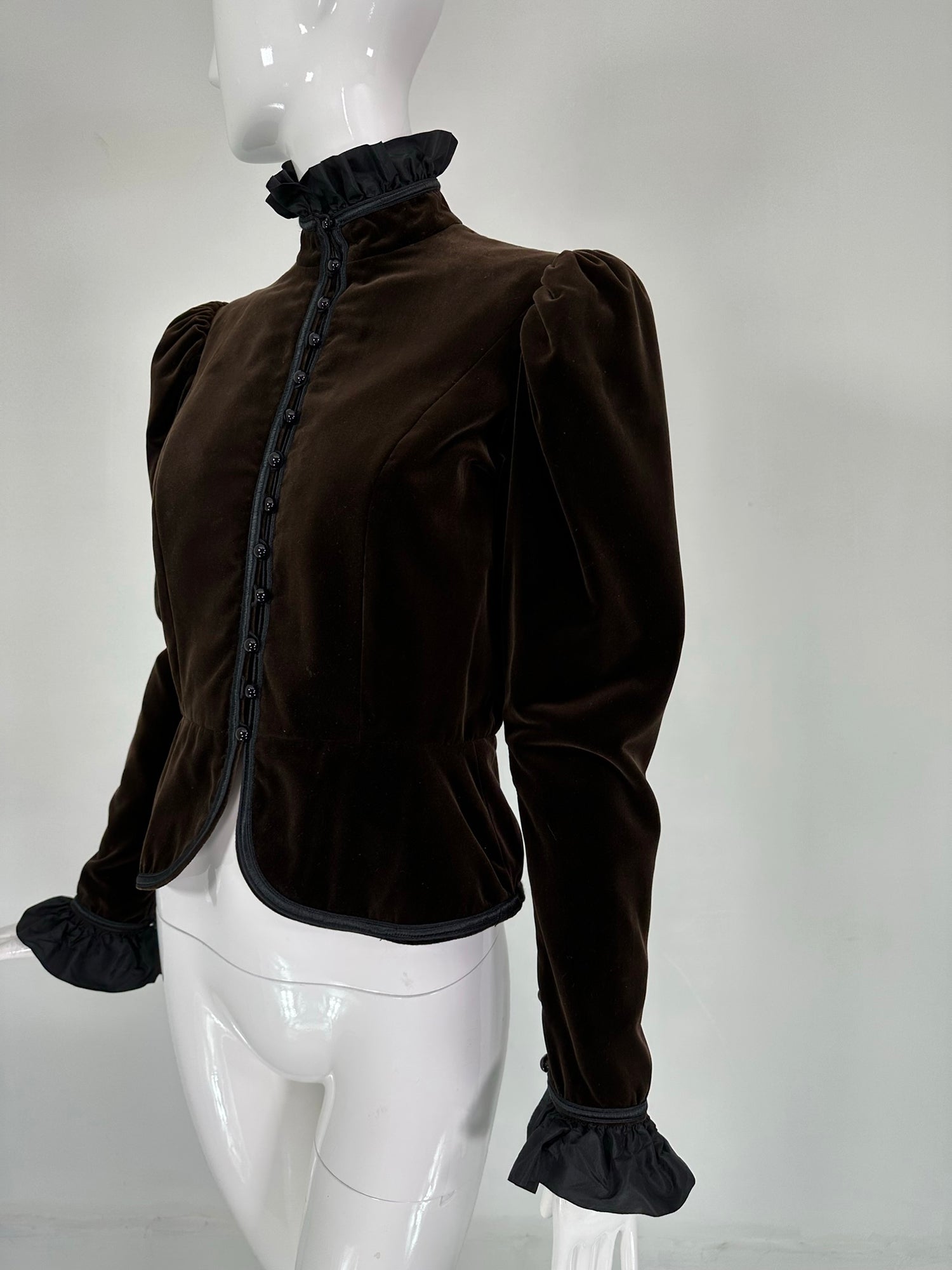 Yves Saint Laurent rive gauche ジャケット SOLD Yves Saint Laurent Rive Gauche Chocolate Velvet Victorian