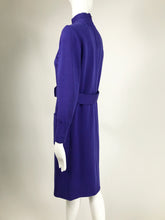 Vintage Norman Norell Heathered Purple Wool Jersey Dress 1960s