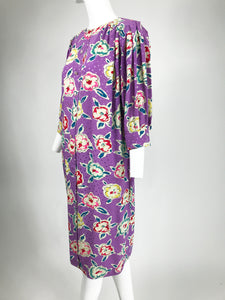 Ungaro Silk Jacquard Floral Smock Style dress