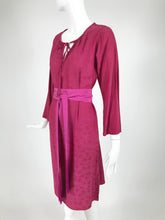 Yves Saint Laurent Silk Jacquard Tunic Dress and Fringe Belt 1970s