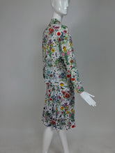 SOLD  Gucci top and skirt in the Flora print 1970s