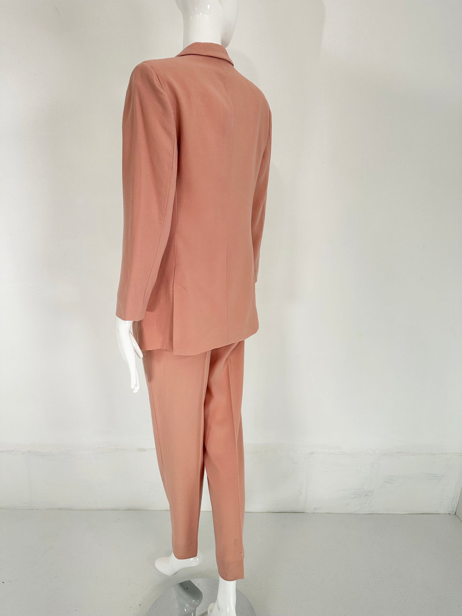 SOLD Giorgio Armani Peach Light Wool Double Breasted Pant Set