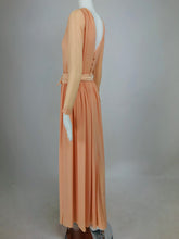Nina Ricci Haute Boutique Demi Couture Peach Silk Evening Gown 1980s