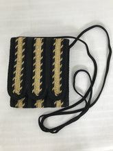 Christian Dior Black Cord & Suede Cross Body Mini Bag 1970s