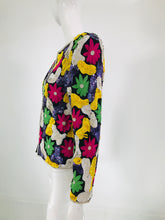 Amazing Vibrant Floral Sequin Encrusted Jacket 1970s