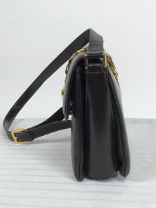 Gucci Original Sylvie Shoulder bag 1969 Chocolate Brown Leather & Gold Hardware