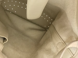SOLD Delvaux Ivory Leather Pin Holdall Shoulder Bag