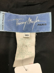 Theirry Mugler: Couturissime Exhibited Black & White 3D Peplum Hip Jacket 1980s