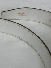 SOLD Hermes Gold Constance H Buckle and Tan Cream Belt Vintage 1970s