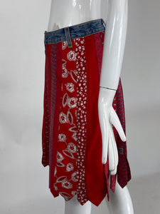 OOAK Vintage Denim & Ties Including Hermes Skirt 1980s