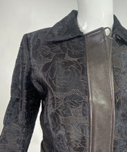 Giorgio Armani Sheared Lamb with Leather Facings in Black & Brown Jacket