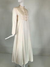 Ronald Amey Rare Evening Coat & Evening Dress in Devore Velvet & Satin 1970s