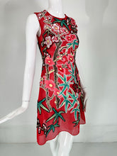 Vivienne Tam Abstract Applique Colourful Mesh Dress XS