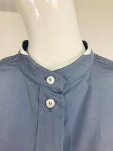 Hermes Blue Cotton Over Size Button Front Shirt Dress