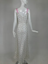 Vintage 1930s Embroidered White Organdy Ruffle Trim Bias Dress and Jacket