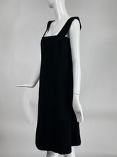 Andre Courreges Hyperbole Black Wool Jumper Dress 1960s