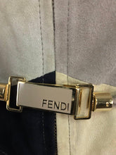 SOLD Fendi Optical Block Suede Cropped Jacket with Belt