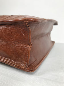 Vintage Yves Saint Laurent Caramel Leather Hand/Tote Bag 1970s