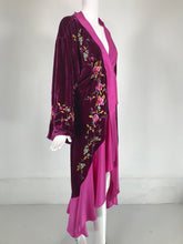 John Galliano 1920s Inspired Embroidered Velvet & Silk Evening Coat Early 2000s