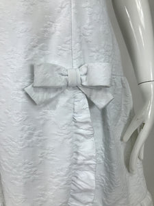 Vintage Matelassé White Cotton Ruffle Sun Dress 1960s