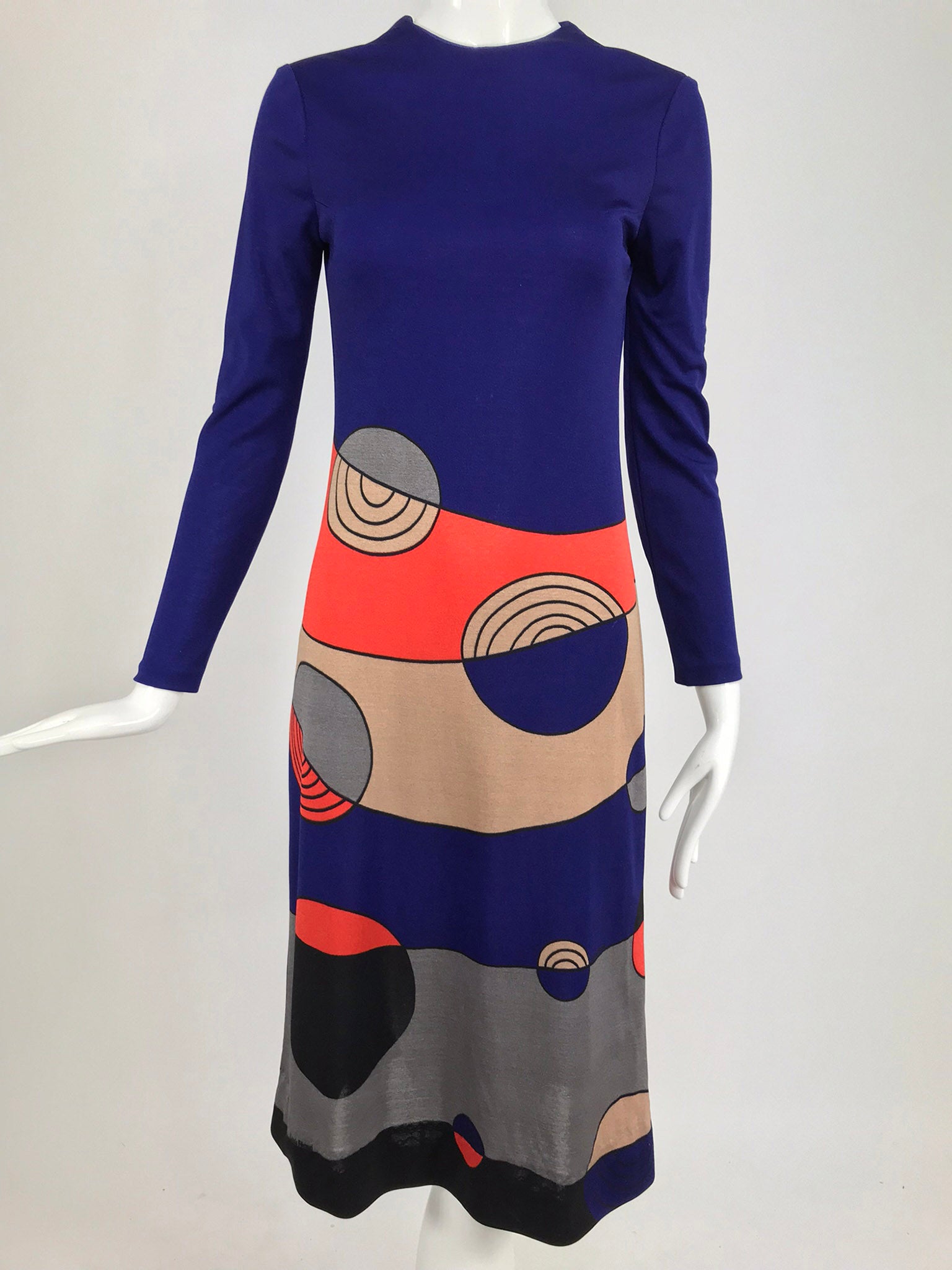 SOLD Louis Feraud Op Art Mod print jersey dress 1960s – Palm Beach