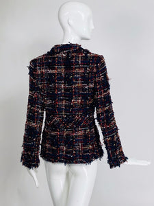 Chanel Mix Thread Single Breasted Tweed Jacket 07A