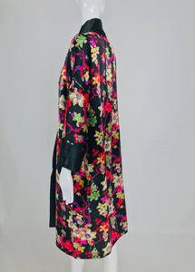 SOLD 1920s Vintage Silk Kimono Robe Fantasy Floral Print