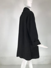 Christian Dior Charcoal Grey Mohair & Wool Winter Coat 1980s