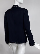 Gianni Versace Couture Black Wool Bead & Stud Trimmed Jacket