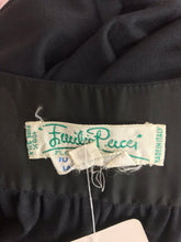 Pucci black silk jersey draw string waist dress 1960s