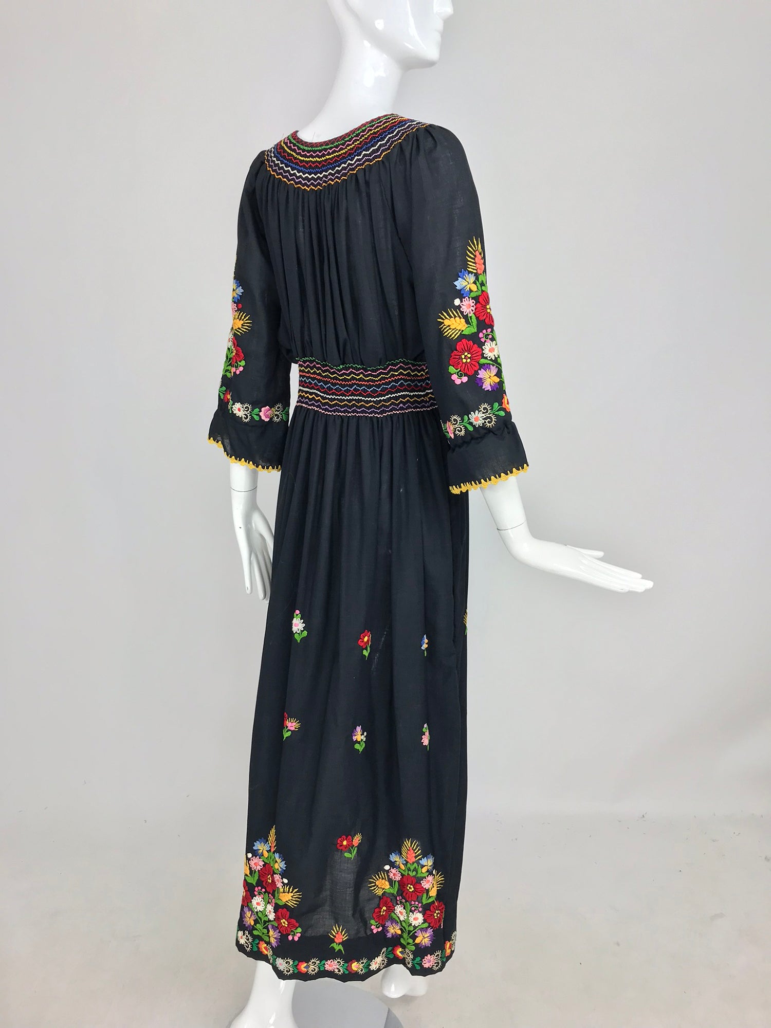 SOLD Vintage Hand Embroidered Czechoslovakian Smocked Peasant Dress Palm Beach Vintage SOLD Vintage Hand Embroidered Czechoslovakian Smocked Peasant Dress Palm Beach Vintage