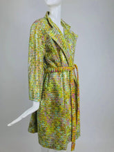 SOLD Clear Vinyl Covered Tweed Novelty Rain Coat 1960s
