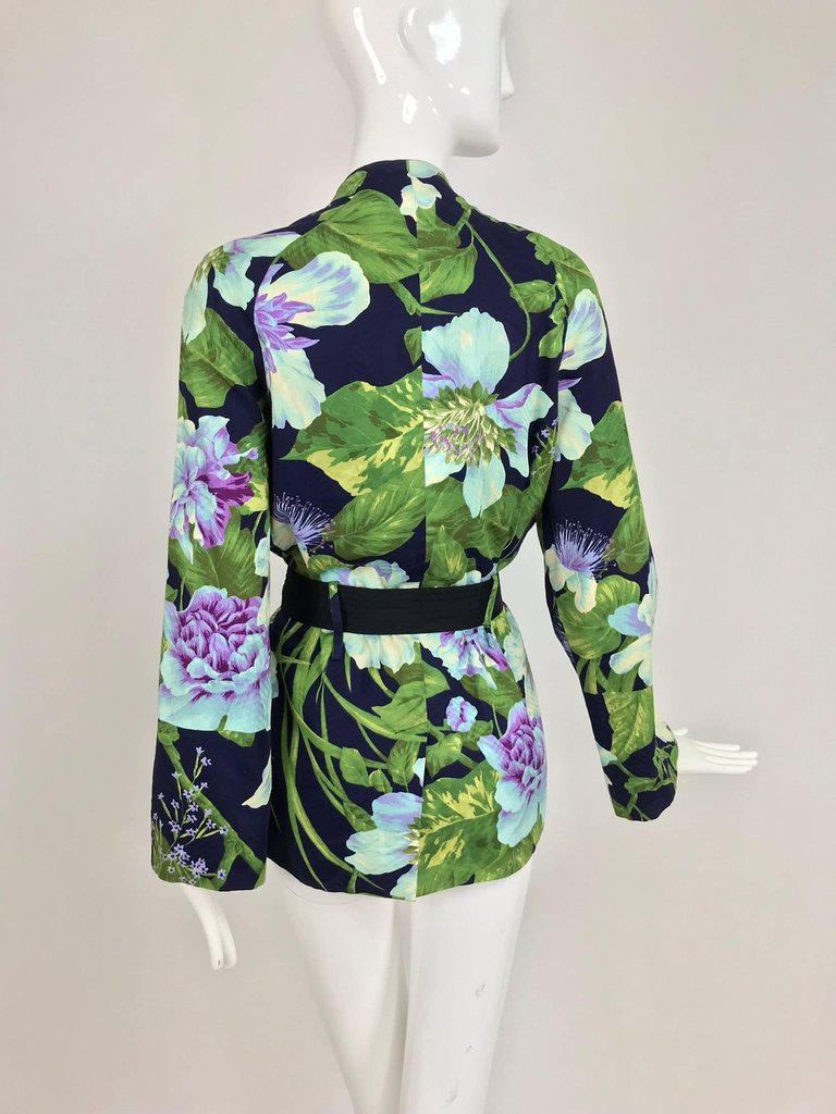 Kenzo Jungle tropical cotton print wrap jacket, 1980s – Palm Beach Vintage