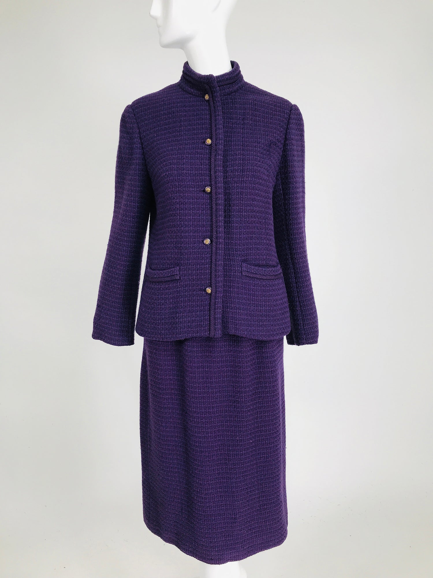 Chanel Vintage 2-Piece Jacket and Skirt Suit Set
