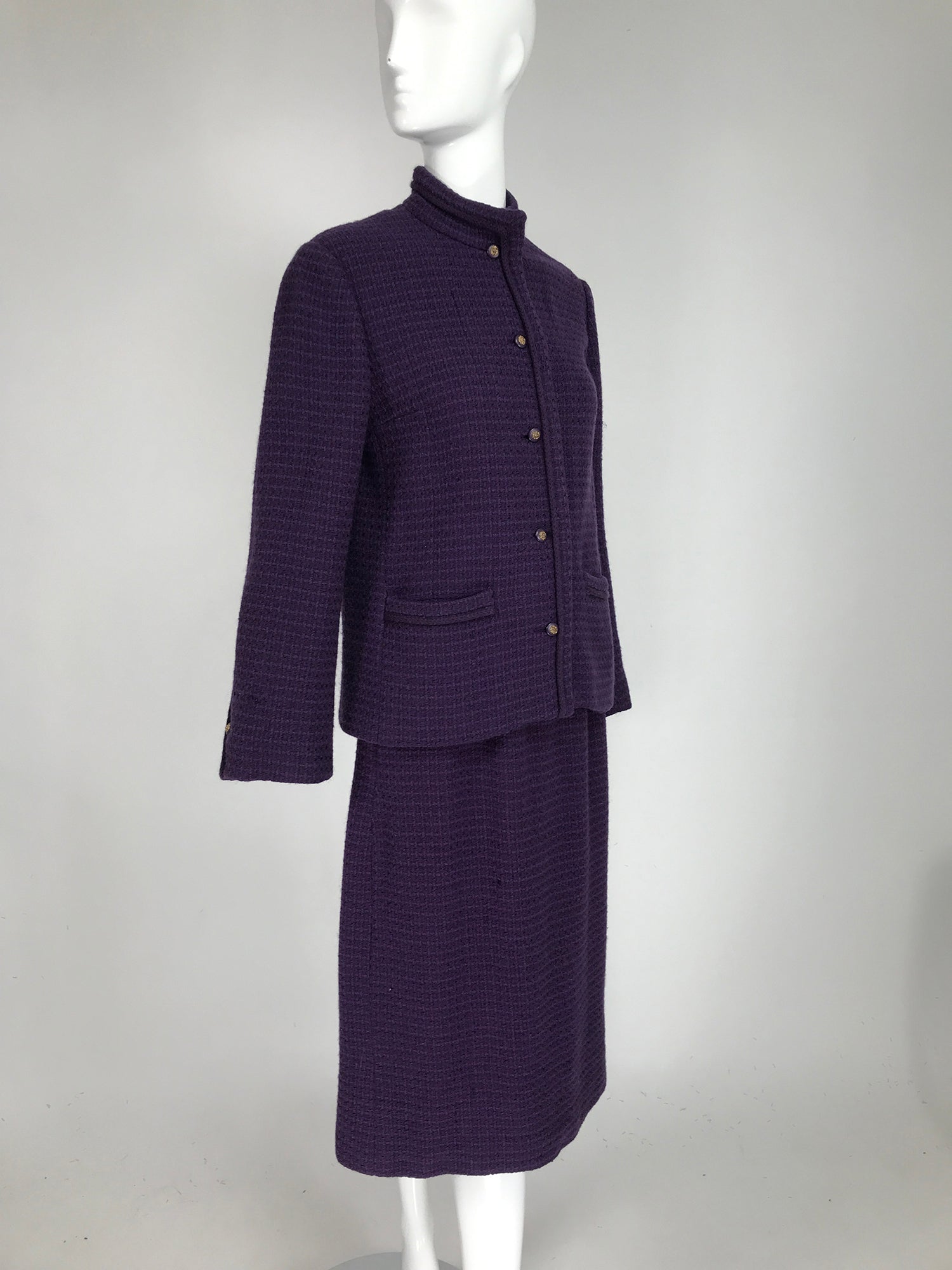 Chanel Vintage 2-Piece Jacket and Skirt Suit Set