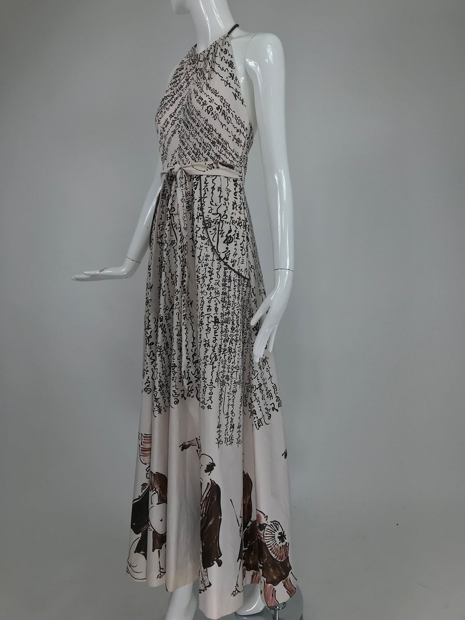 SOLD Vintage Fumi's Originals Honolulu Hawaii Asian Print Halter Dress Palm Beach Vintage SOLD Vintage Fumi's Originals Honolulu Hawaii Asian Print Halter Dress Palm Beach Vintage