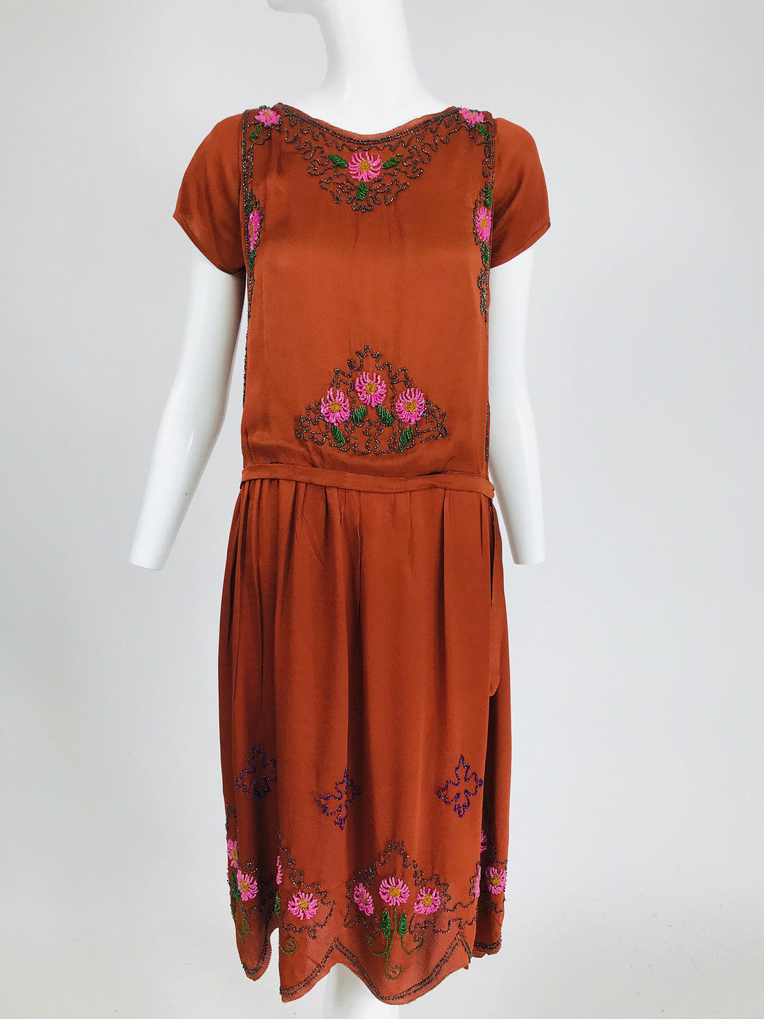 orange flapper dress Vintage 1920s copper silk satin beaded – Palm Beach Vintage Ginger Dressing Recipe Color::#48-Mocha Introducing our 1920s Cleo NEWMD-EOFY-25