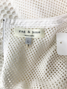Rag & Bone Off White Mesh T Dress Large