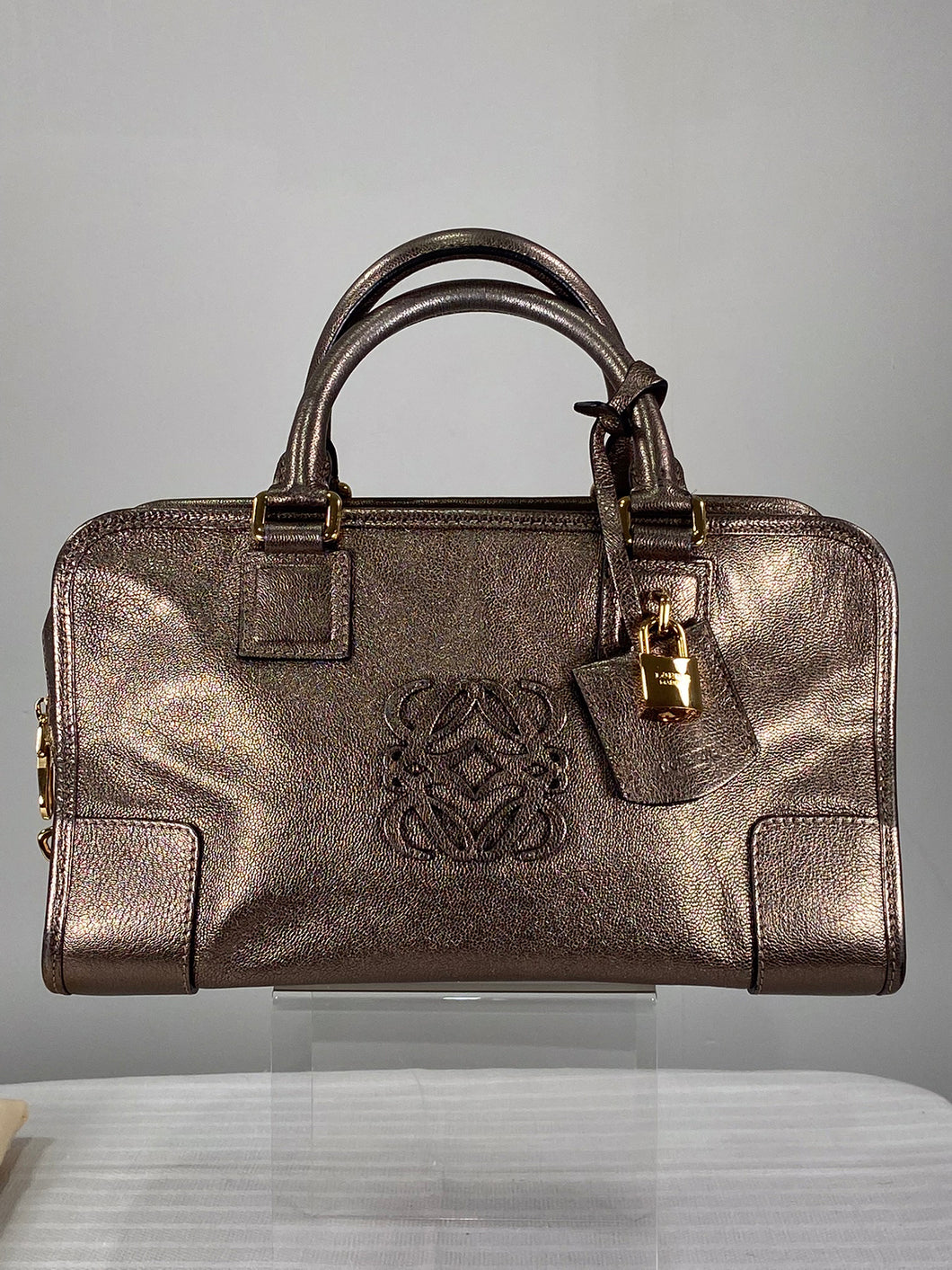 Loewe Amazona Bronze Goatskin Handbag