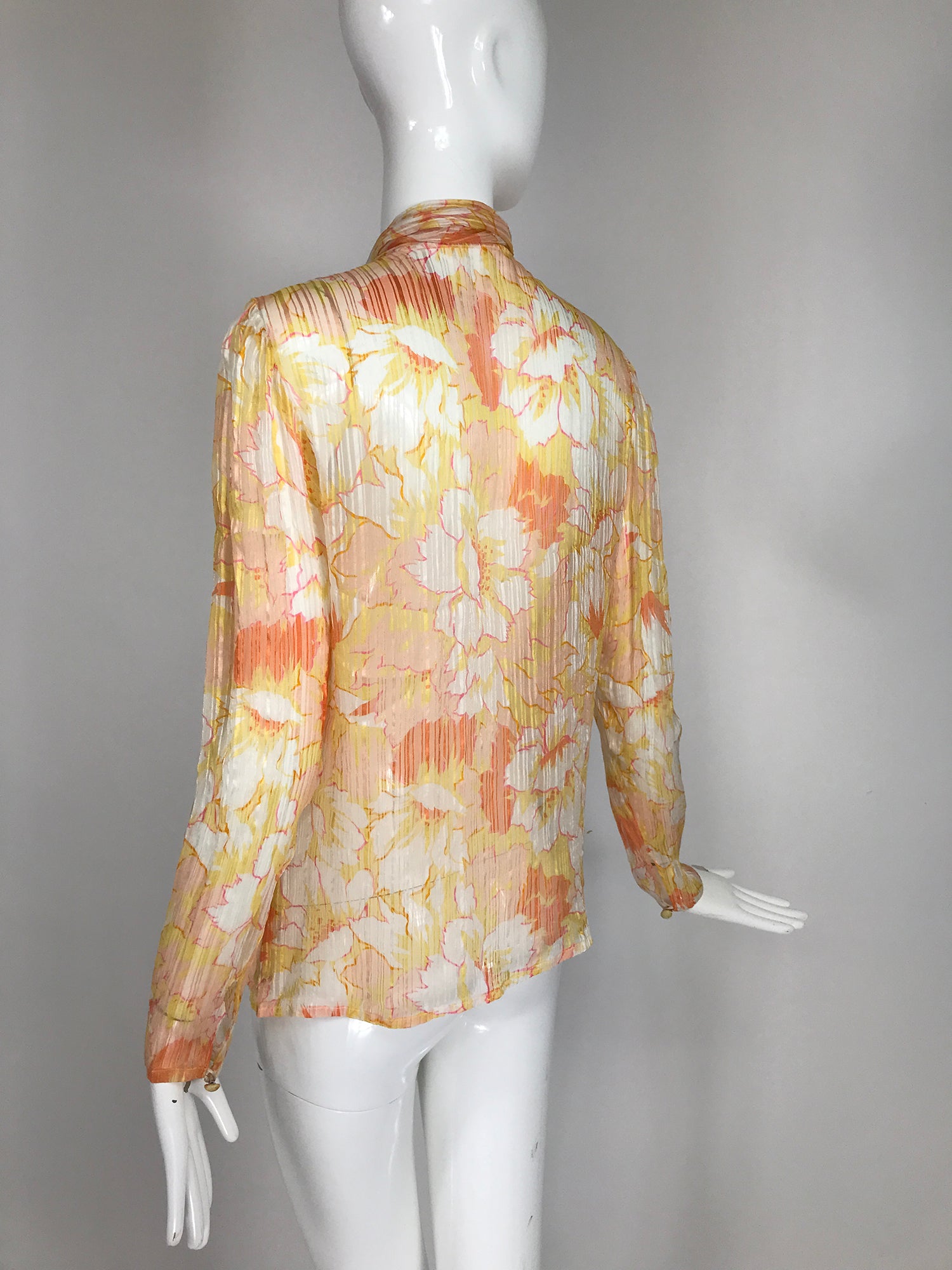 French Designer Louis Féraud Abstract Silk Vintage Dress 