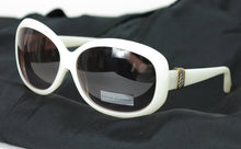 David Yurman cream sunglasses with Sterling silver & gold bands NWT