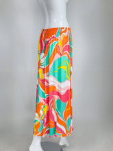 Emilio Pucci Bright Jersey Print Gored Midi Skirt