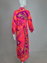 SOLD Emilio Pucci Neon Print gown and robe set EPFR from the 1970s